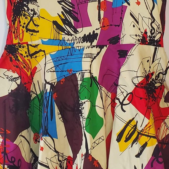 ZR & ZR Women's Colorful Graffiti Dress Size Large - Picture 2 of 12